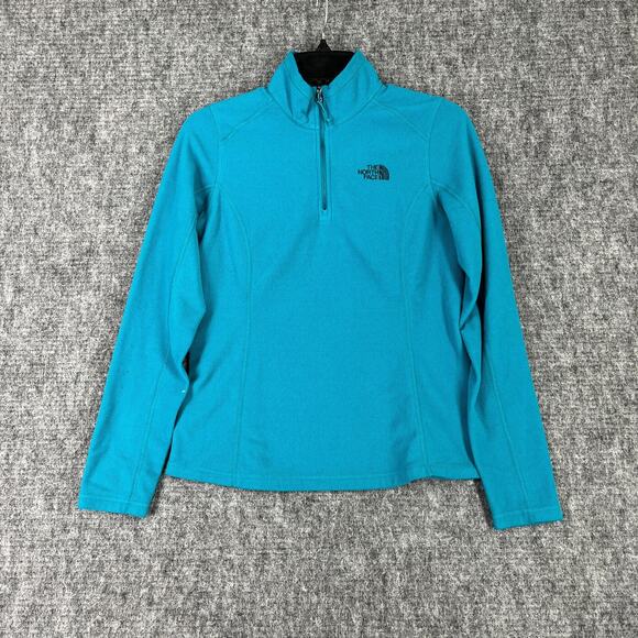 The North Face Sweater Womens S Fleece Pullover Quarter Zip Camping Hike Trail - Picture 1 of 9